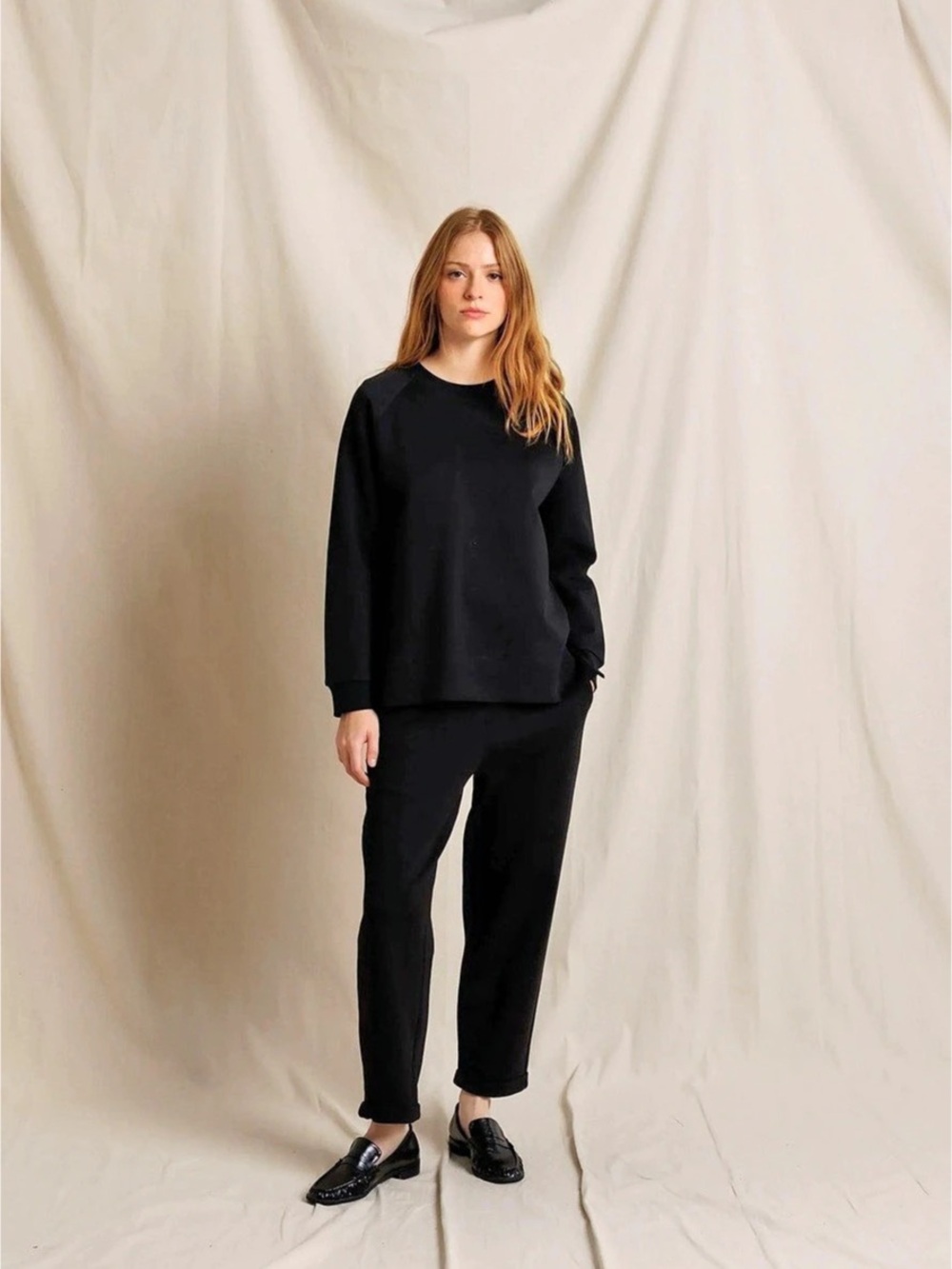 BNWT Perfect White Tee Black Jogger Pants